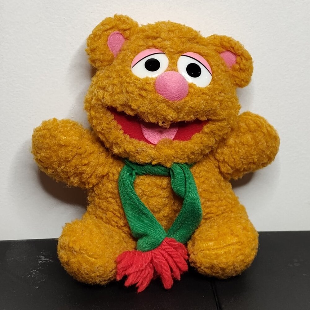 Vintage 1987 McDonald's Muppet Fozzy Christmas Bear Plush Stuffed Animal No Hat